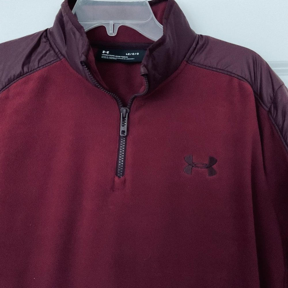UNDER ARMOUR Men's Fleece Polartec Half-Zip Loose Pull-Over NWT Size L - Picture 1 of 6